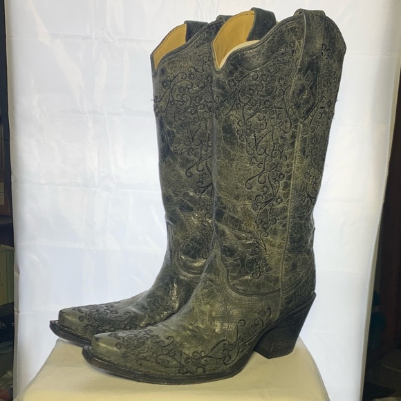Corral Shoes - Black and Gray Corral Vintage Boots